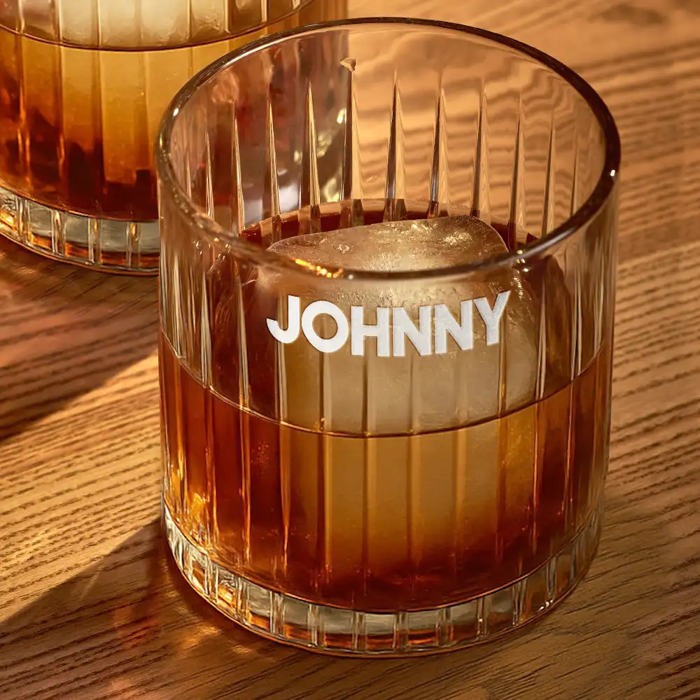 The Man The Myth The Legend - Personalized Rocks Whiskey Glass - Image 4