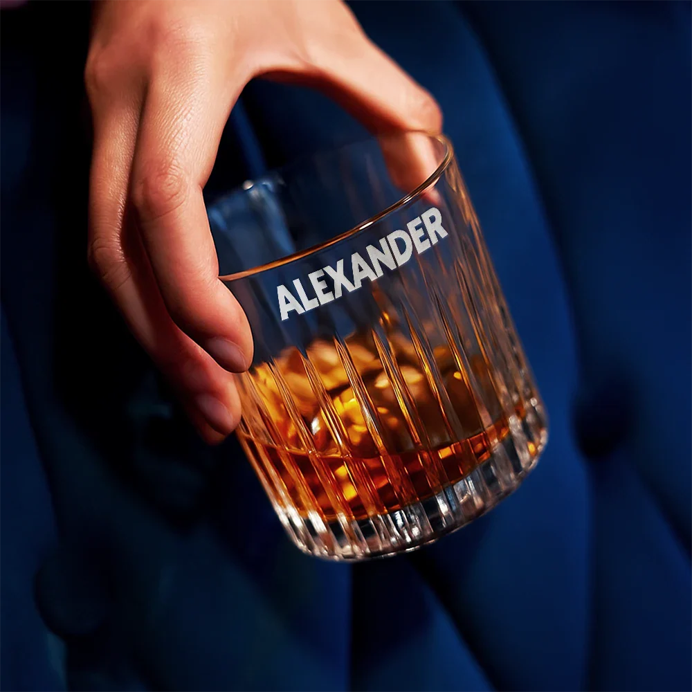 The Man The Myth The Legend - Personalized Rocks Whiskey Glass - Image 5
