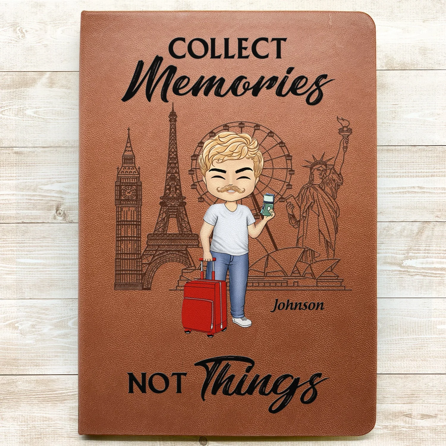 The Memories We've Made - Gift For Traveling Lovers - Personalized Leather Journal - Image 3