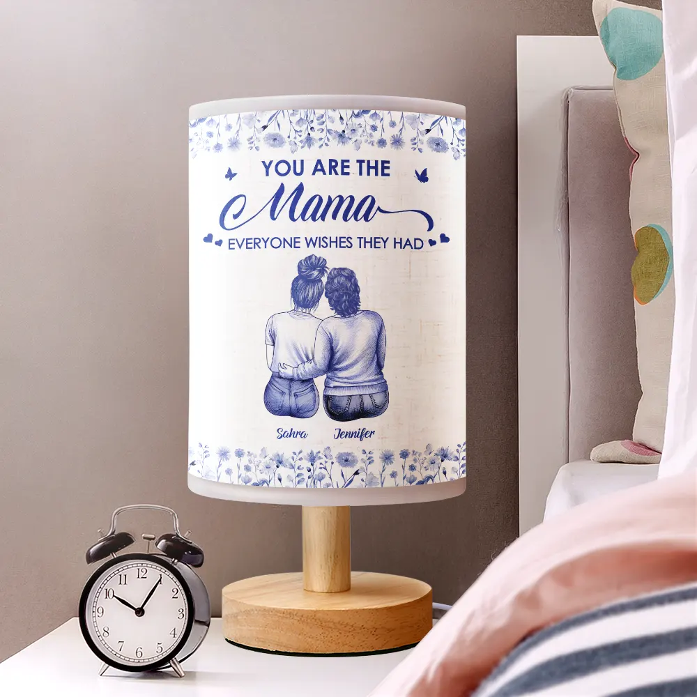 The Mom Everyone Wishes They Had Toile Backside - Personalized Fabric Lamp - Image 2