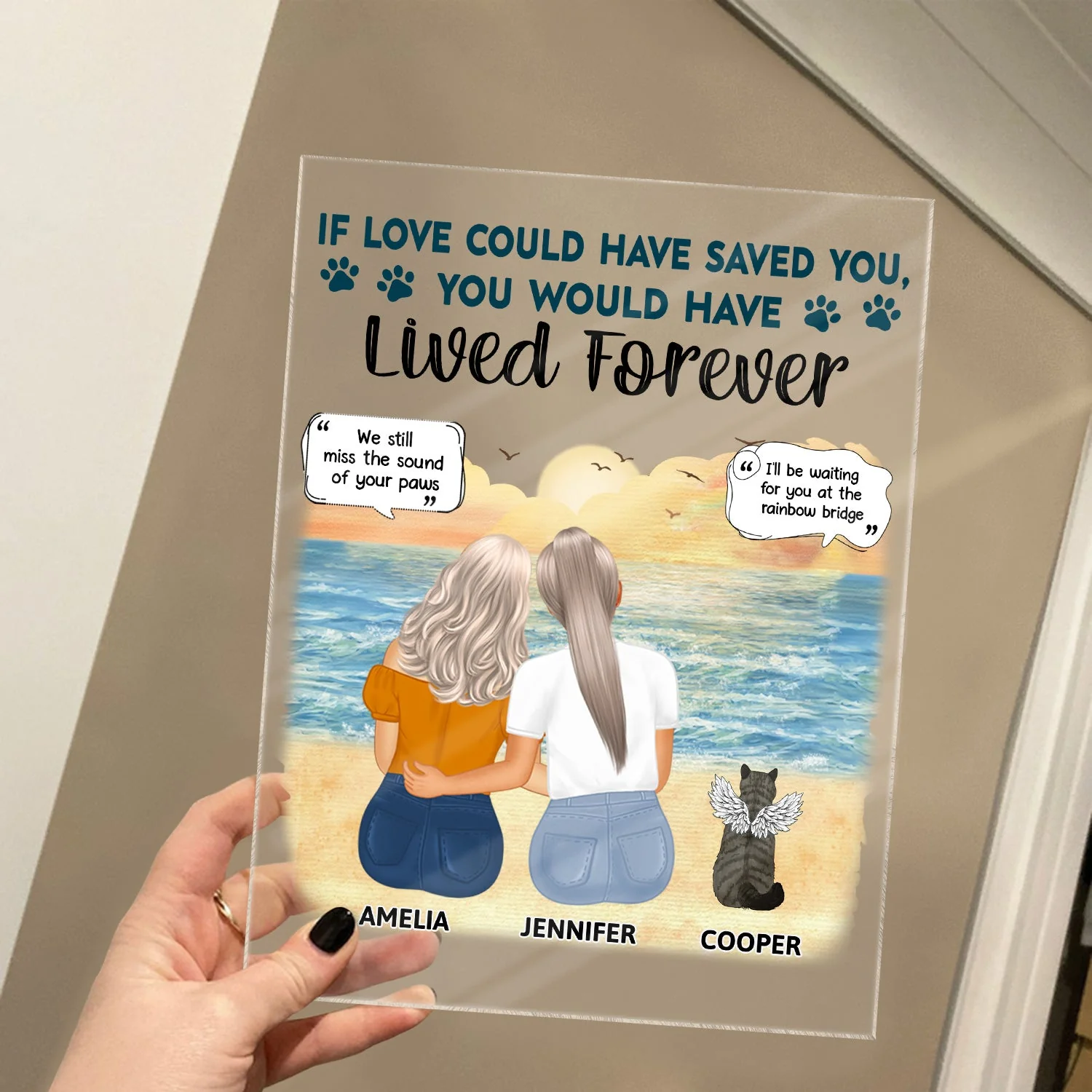 The Moment Your Heart Stopped - Memorial Gift For Pet Lovers, Dog Mom, Dog Dad, Cat Mom, Cat Dad - Personalized Vertical Rectangle Acrylic Plaque - Image 4