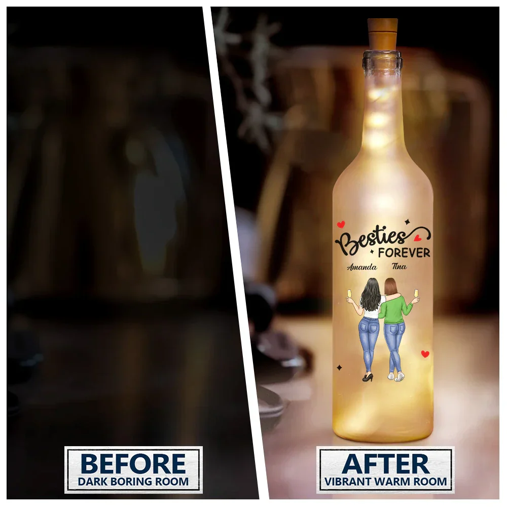 The Ones We Drink With Friends - Personalized Bottle Light - Image 2