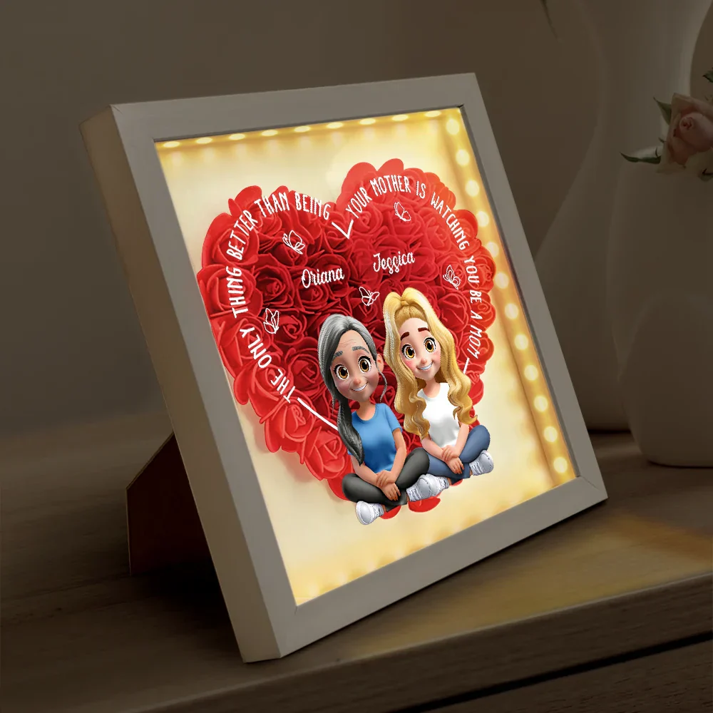 The Only Thing Better Than Being Your Mom - Personalized LED Light Flower Shadow Box - Image 4