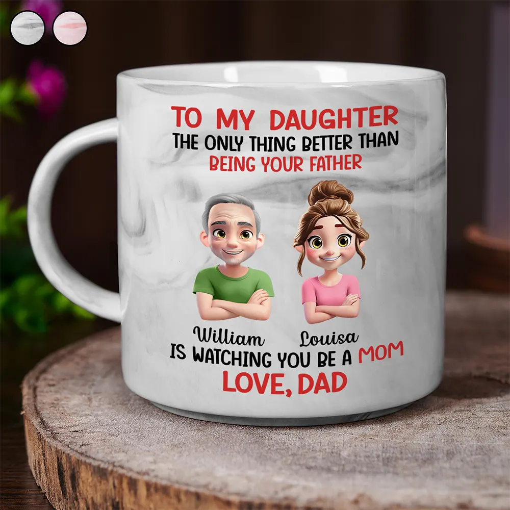 The Only Thing Better Than Being Your Mother Father - Personalized Marble Mug - Image 2