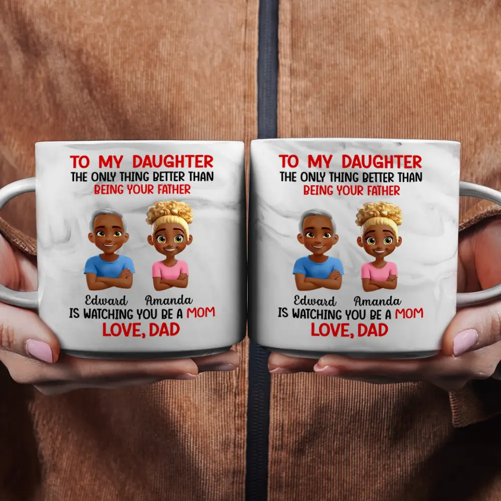 The Only Thing Better Than Being Your Mother Father - Personalized Marble Mug - Image 3