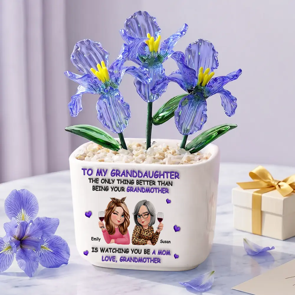 The Only Thing Better Than Being Your Mother - Personalized Glass Flower Plant Pot - Image 2