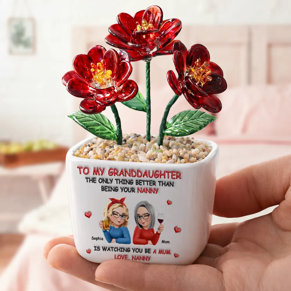 The Only Thing Better Than Being Your Mother - Personalized Glass Flower Plant Pot - Image 4