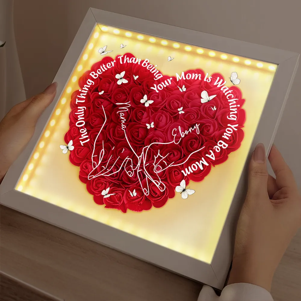 The Only Thing Better Than Being Your Mother - Personalized LED Light Flower Shadow Box - Image 2
