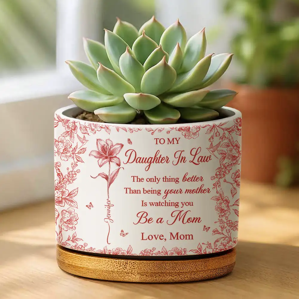The Only Thing Better Than Being Your Mother Toile - Personalized Ceramic Plant Pot - Image 2