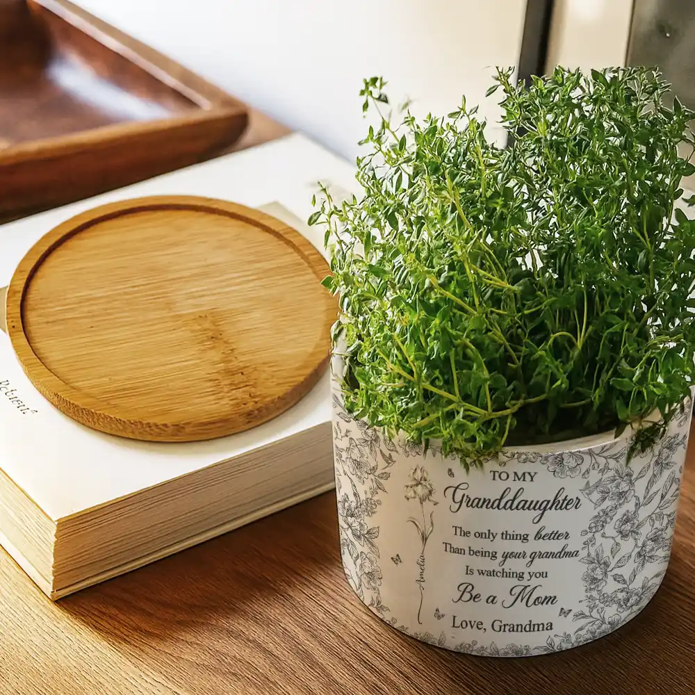 The Only Thing Better Than Being Your Mother Toile - Personalized Ceramic Plant Pot - Image 3