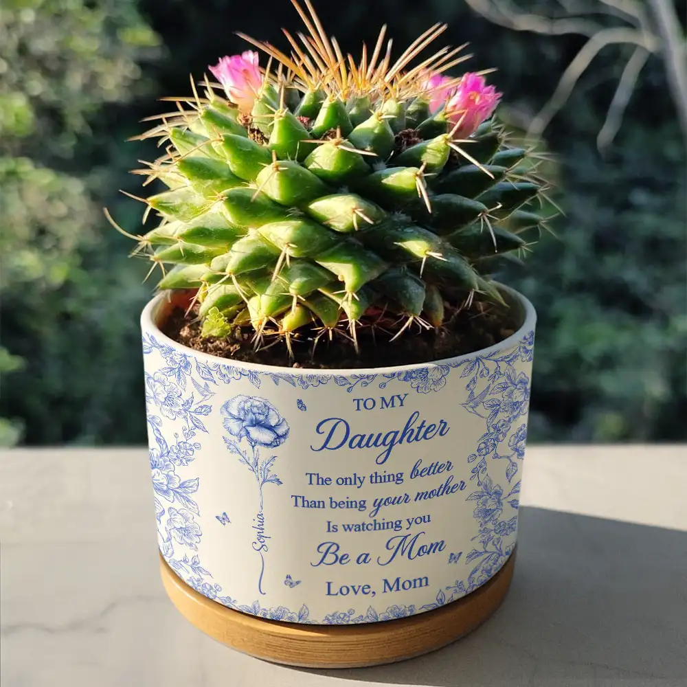 The Only Thing Better Than Being Your Mother Toile - Personalized Ceramic Plant Pot - Image 4