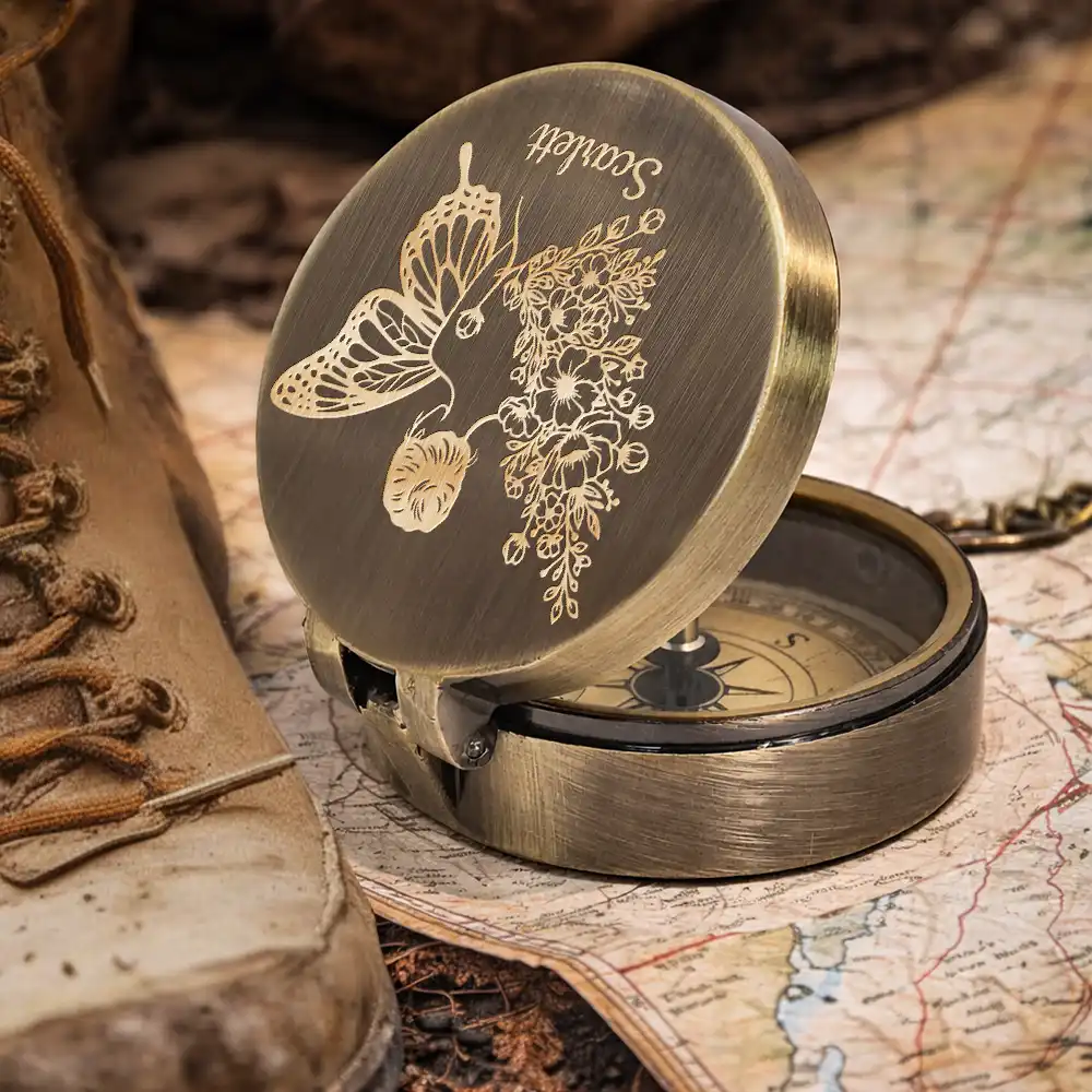 The Only Thing Better Than Having You - Personalized Engraved Brass Compass - Image 5