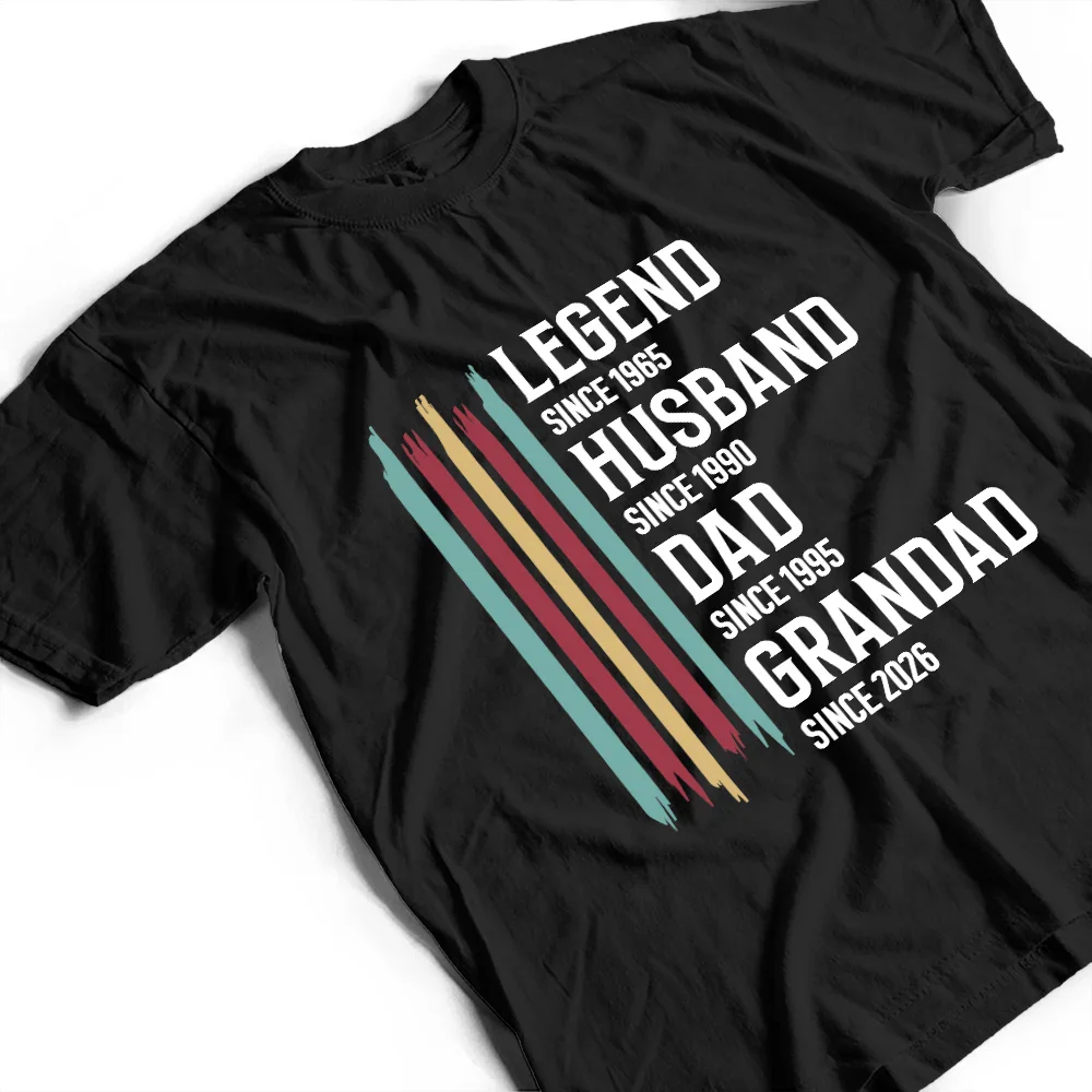The Original Legend Legend Husband Daddy Grandpa - Personalized T Shirt - Image 4
