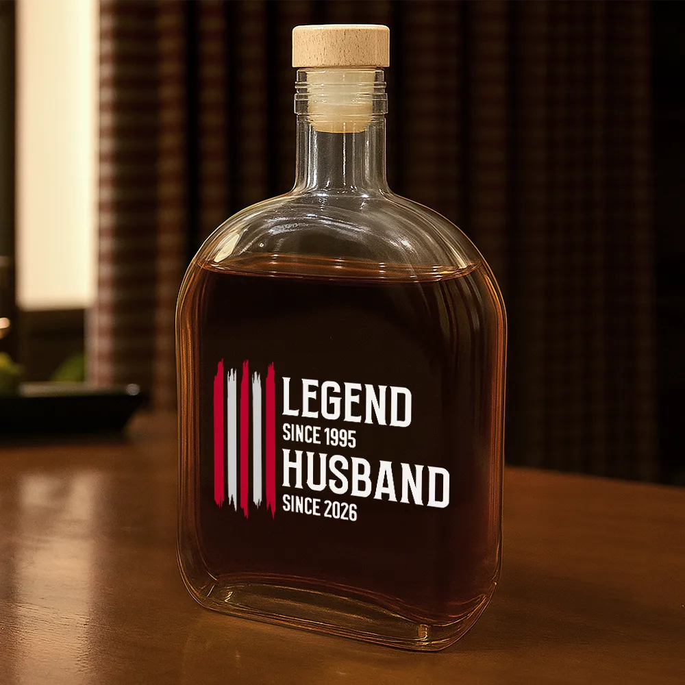 The Original Legend Legend Husband Daddy Grandpa - Personalized Whiskey Bottle - Image 2
