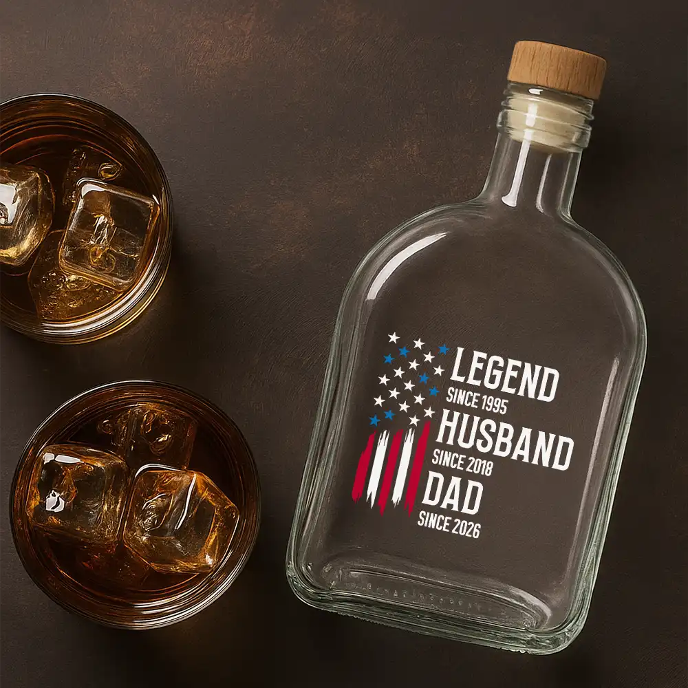 The Original Legend Legend Husband Daddy Grandpa - Personalized Whiskey Bottle - Image 4