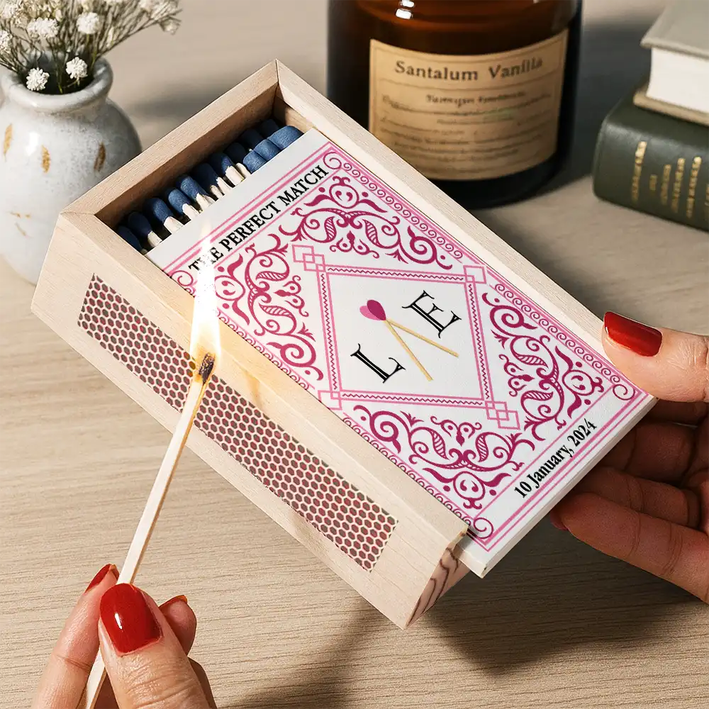 The Perfect Match - Personalized Wooden Matchbox - Image 2
