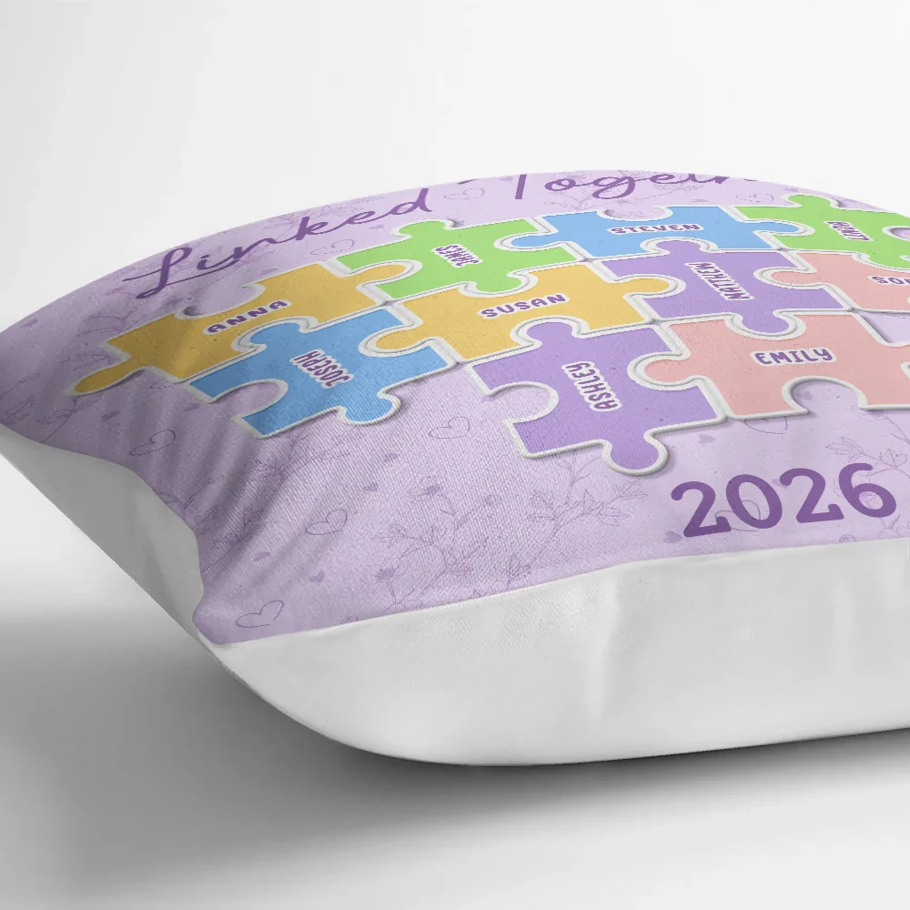 The Pieces That Make Our Family Puzzle - Personalized Pillow - Image 3