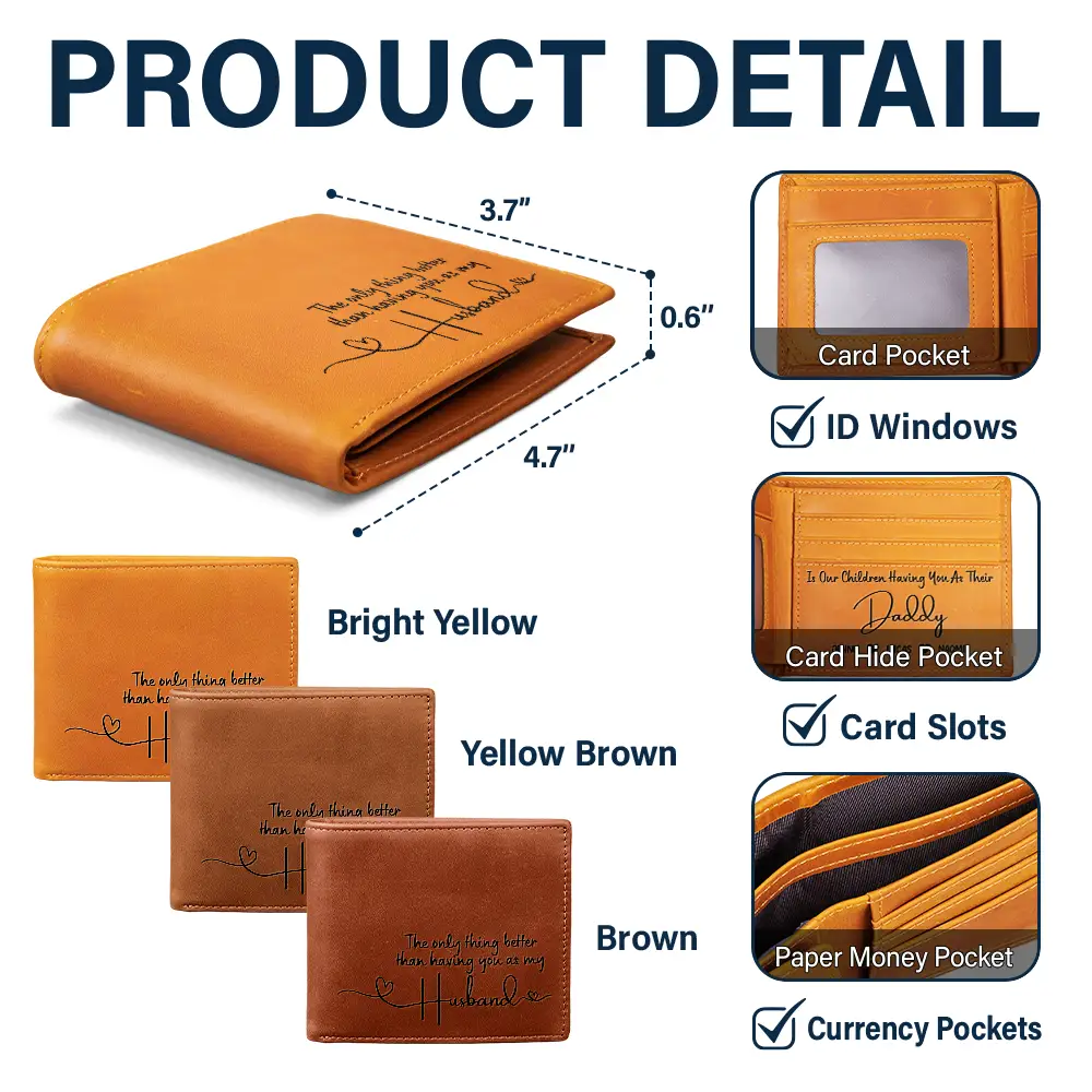 The Thing Better Than Having You As My Husband - Personalized Engraved Leather Wallet - Image 5