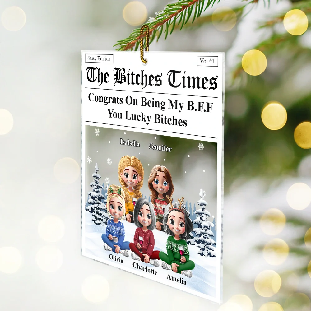 The Times Congrats On Being My Bestie - Personalized Custom Shaped Acrylic Ornament - Image 2