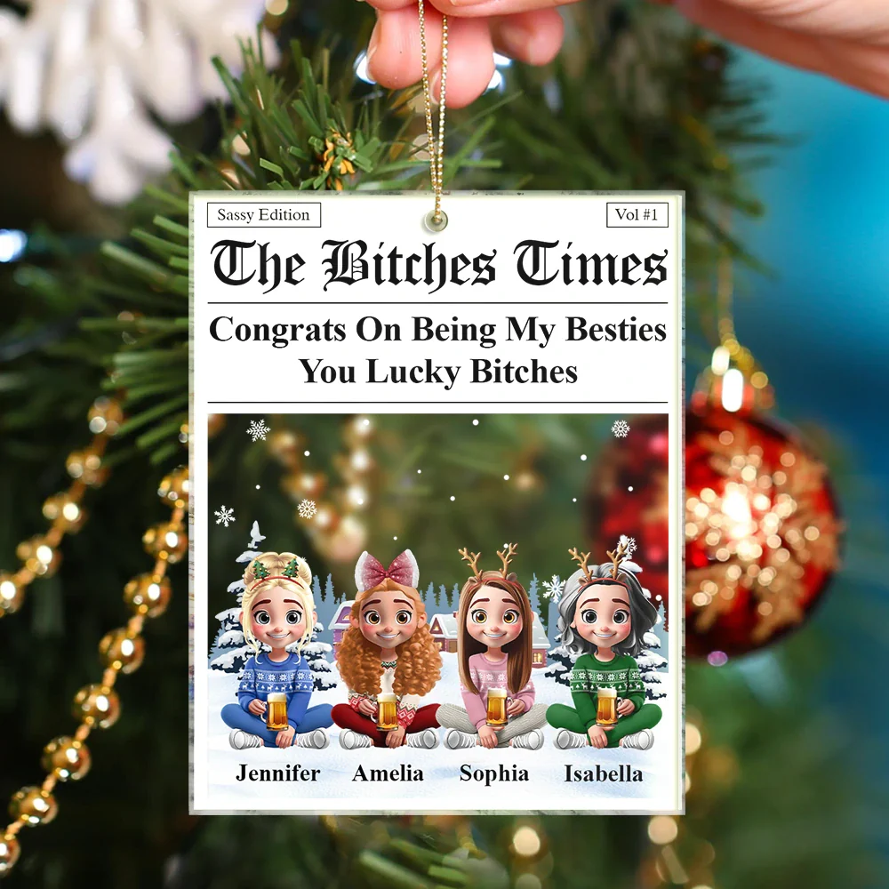 The Times Congrats On Being My Bestie - Personalized Custom Shaped Acrylic Ornament - Image 4