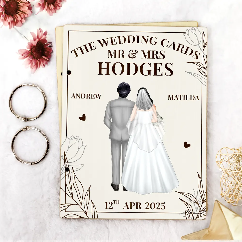 The Wedding Cards Of Mr & Mrs - Personalized Card Keeper, Card Holder - Image 2