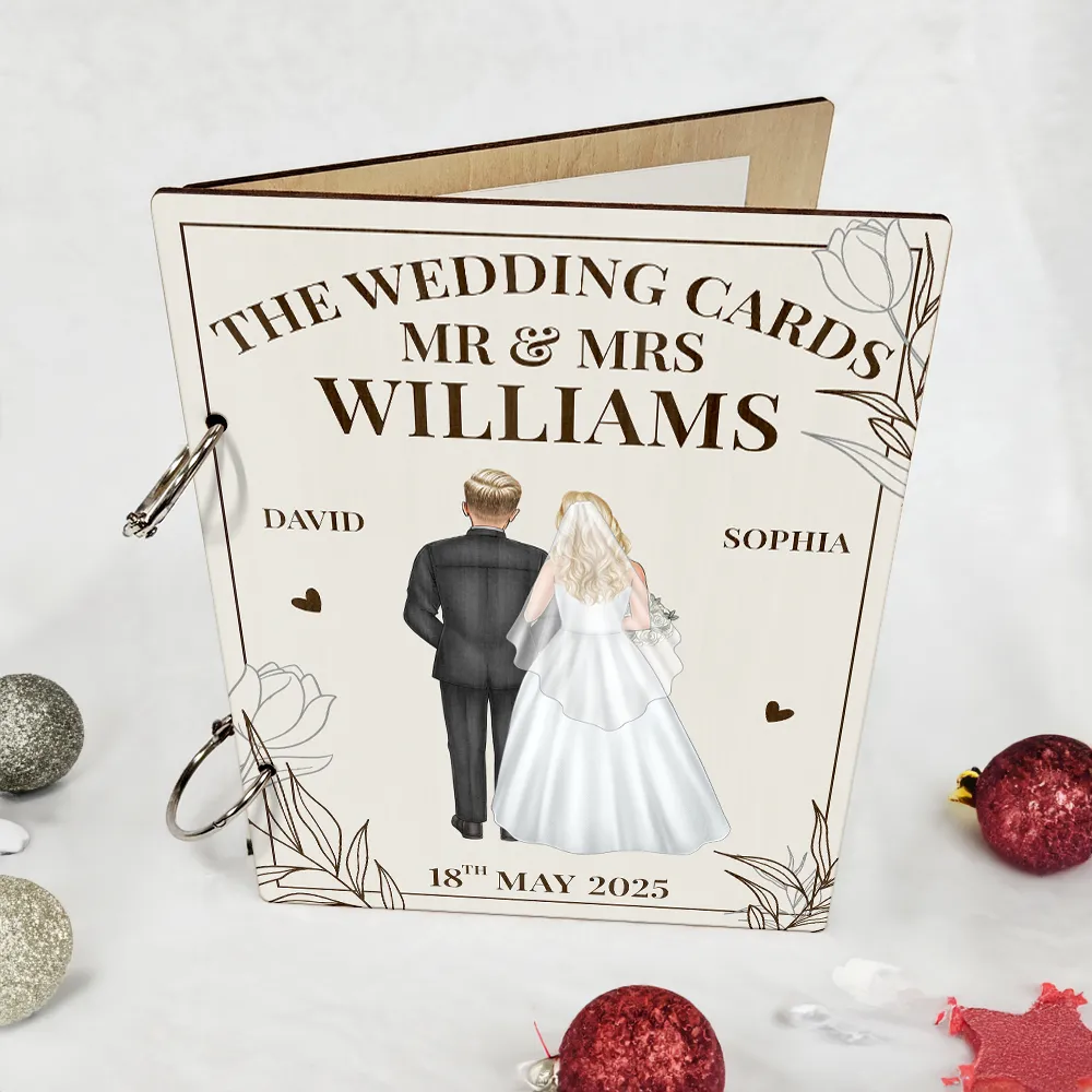 The Wedding Cards Of Mr & Mrs - Personalized Card Keeper, Card Holder - Image 6