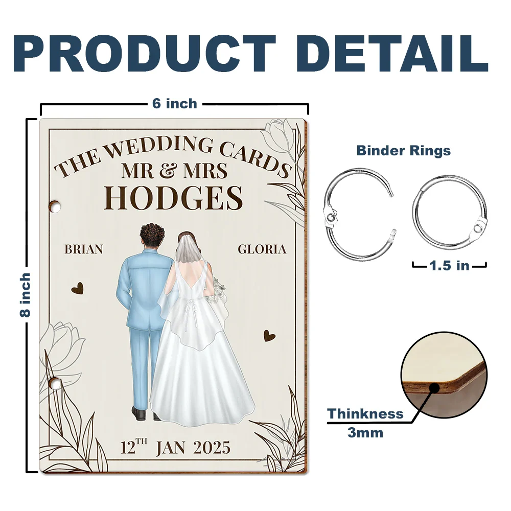 The Wedding Cards Of Mr & Mrs - Personalized Card Keeper, Card Holder - Image 8
