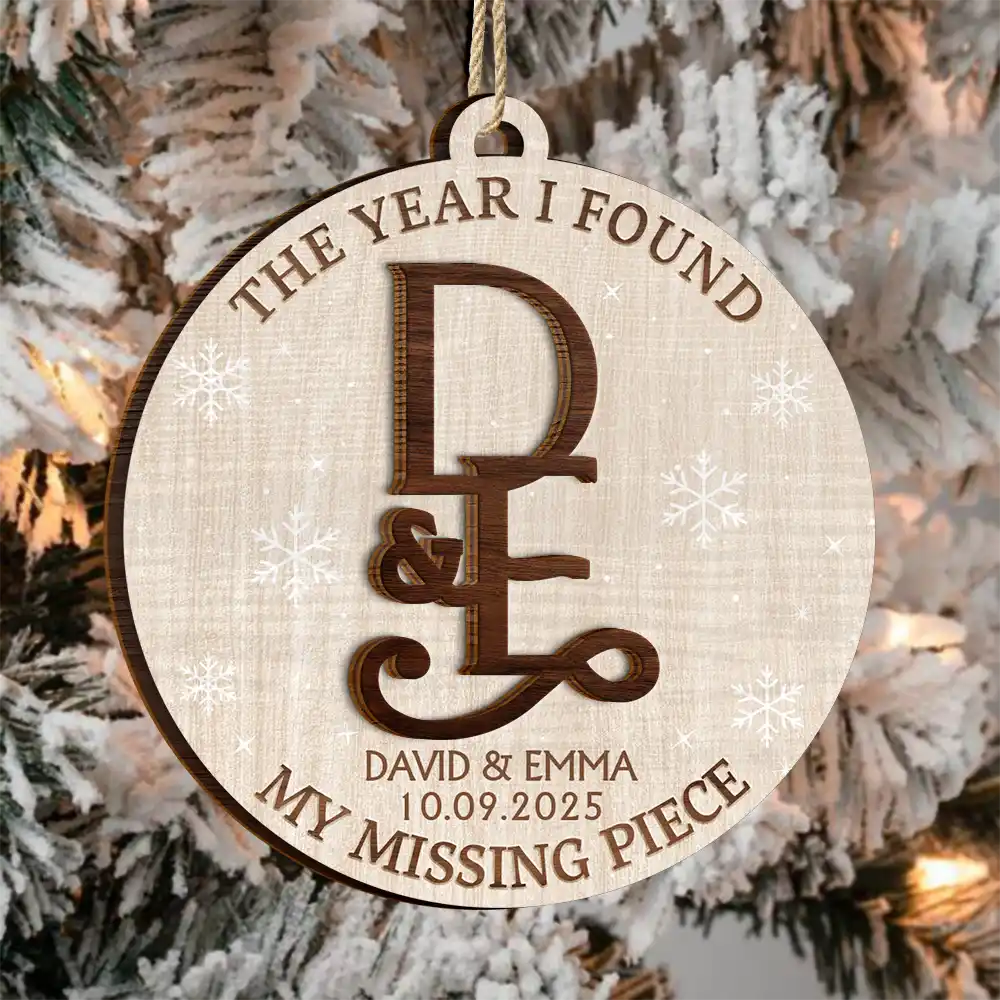 The Year I Found My - Personalized 2-Layered Wooden Ornament - Image 3