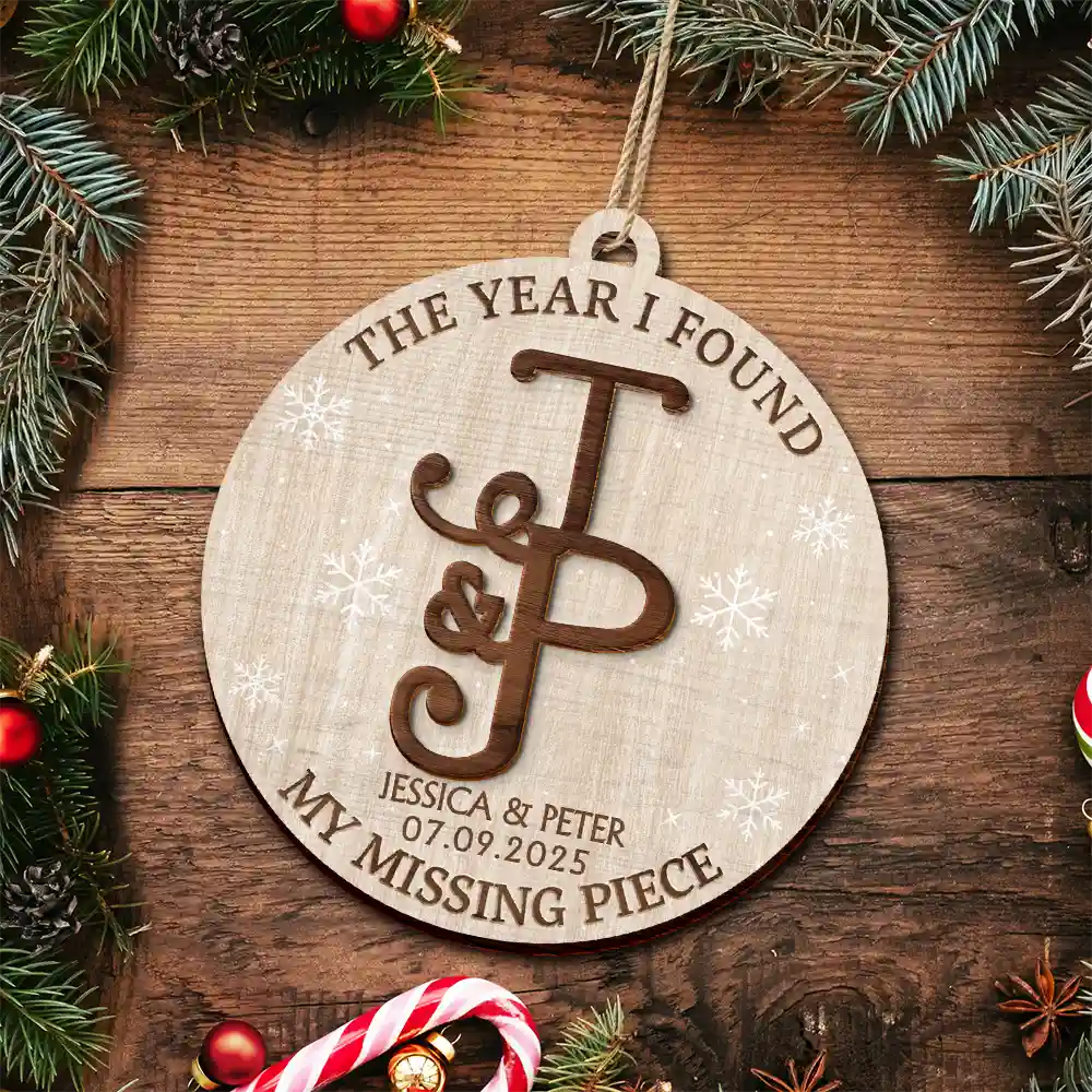 The Year I Found My - Personalized 2-Layered Wooden Ornament - Image 4