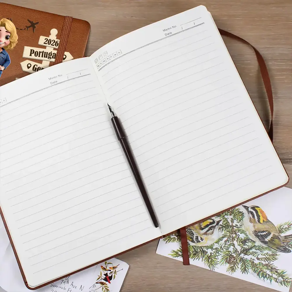 The Year We Will Visit - Personalized Leather Journal - Image 2