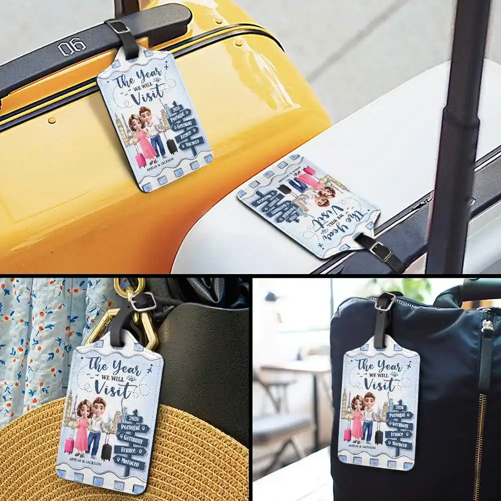 The Year We Will Visit Travel Couple Yourself - Personalized Luggage Tag - Image 3