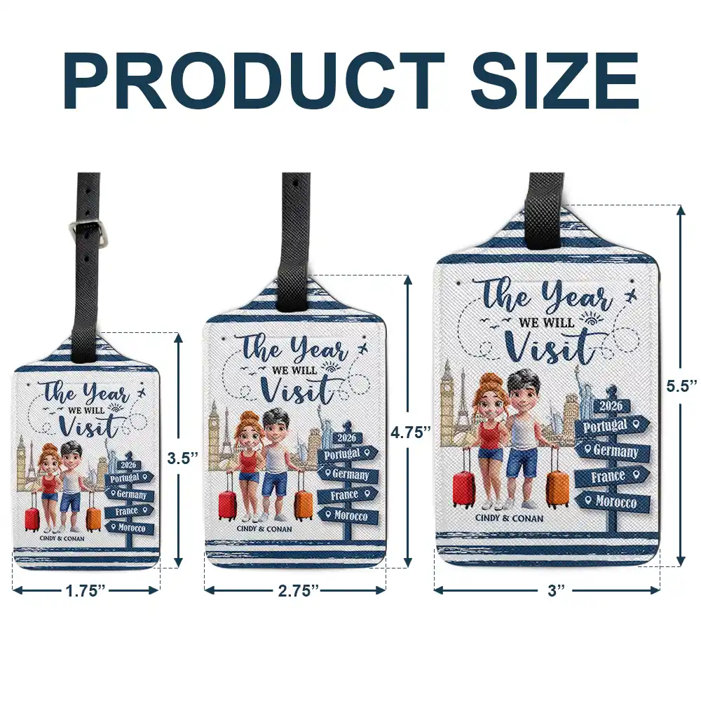 The Year We Will Visit Travel Couple Yourself - Personalized Luggage Tag - Image 5