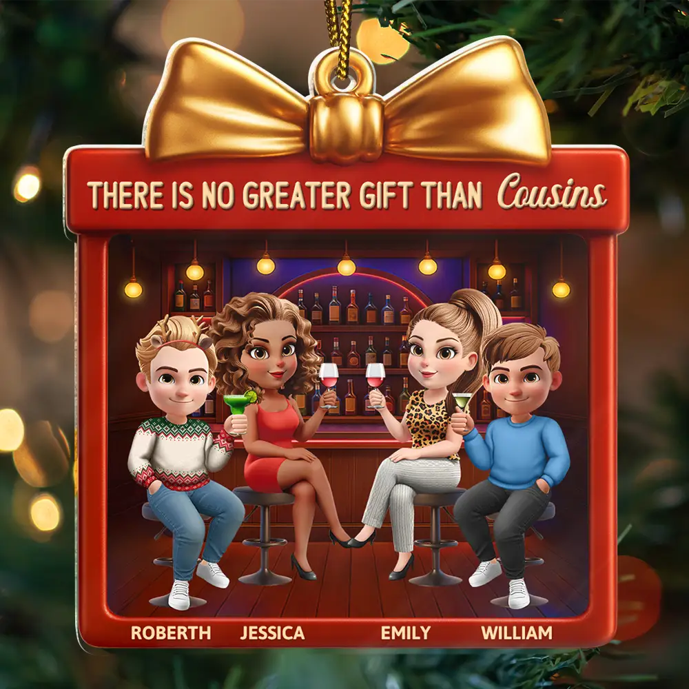 There Is No Greater Gift Than Friendship 3D Bestie - Personalized Custom Shaped Acrylic Ornament - Image 3