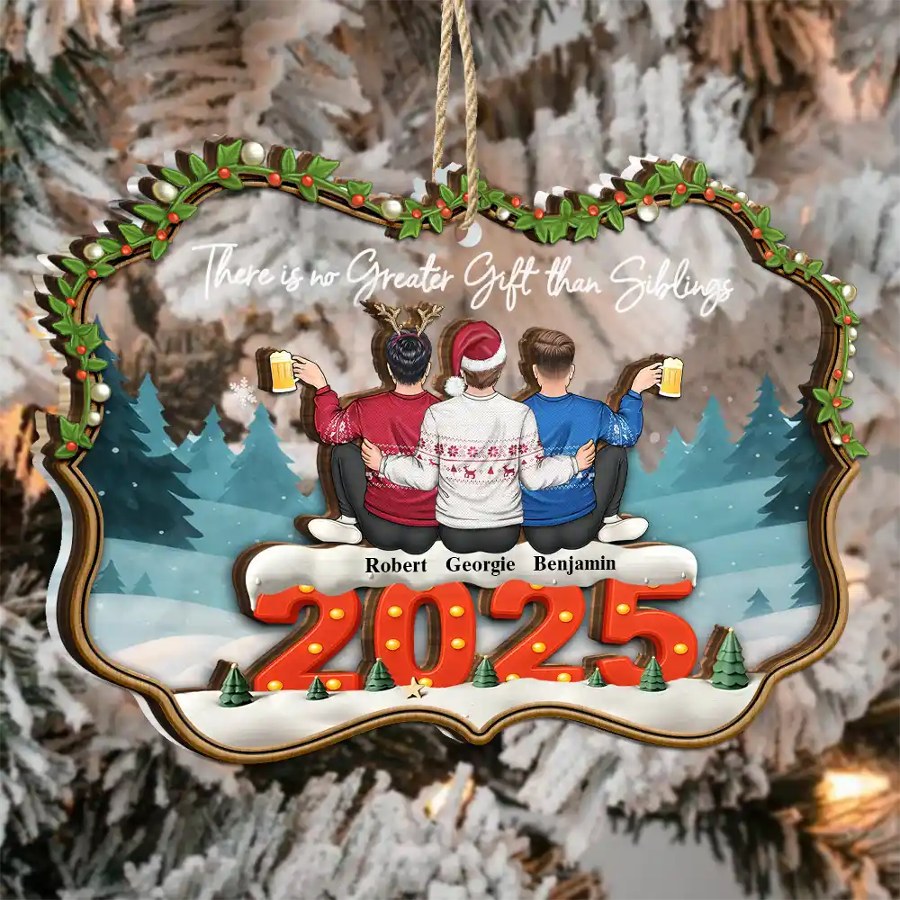 There Is No Greater Gift Than Friendship - Personalized 2-Layered Mix Ornament - Image 3