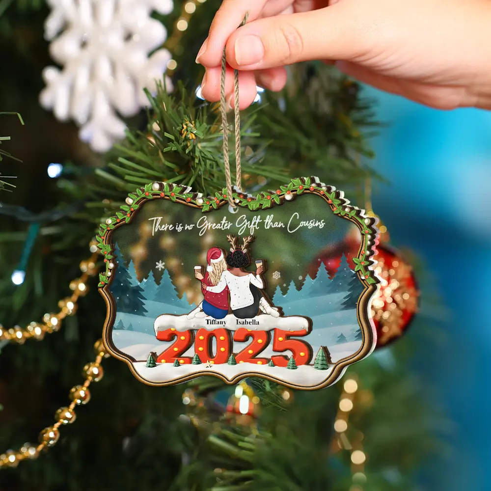There Is No Greater Gift Than Friendship - Personalized 2-Layered Mix Ornament - Image 4