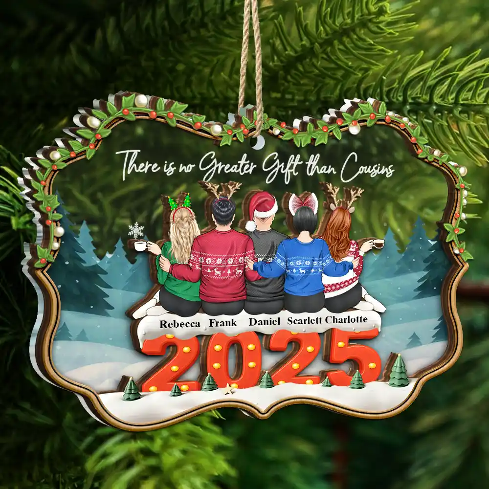 There Is No Greater Gift Than Friendship - Personalized 2-Layered Mix Ornament - Image 5