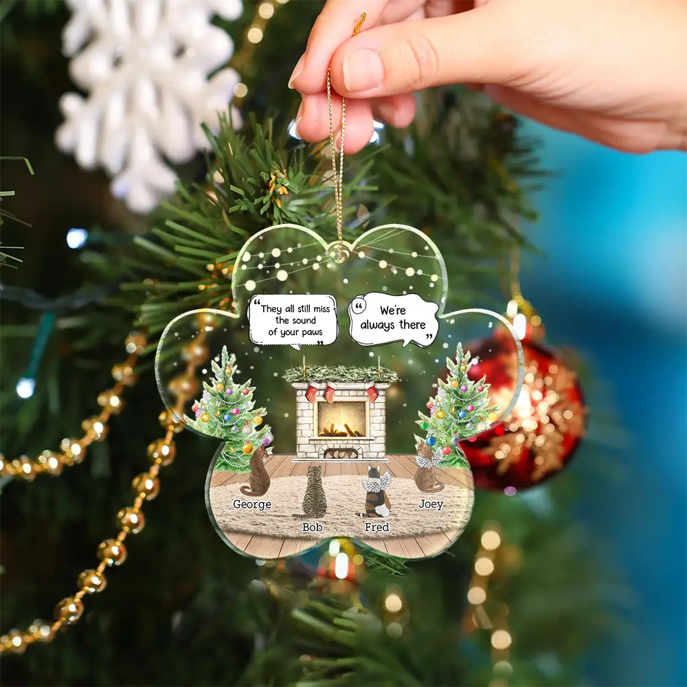 They Still Talk About You Cozy House - Personalized Custom Shaped Acrylic Ornament - Image 4