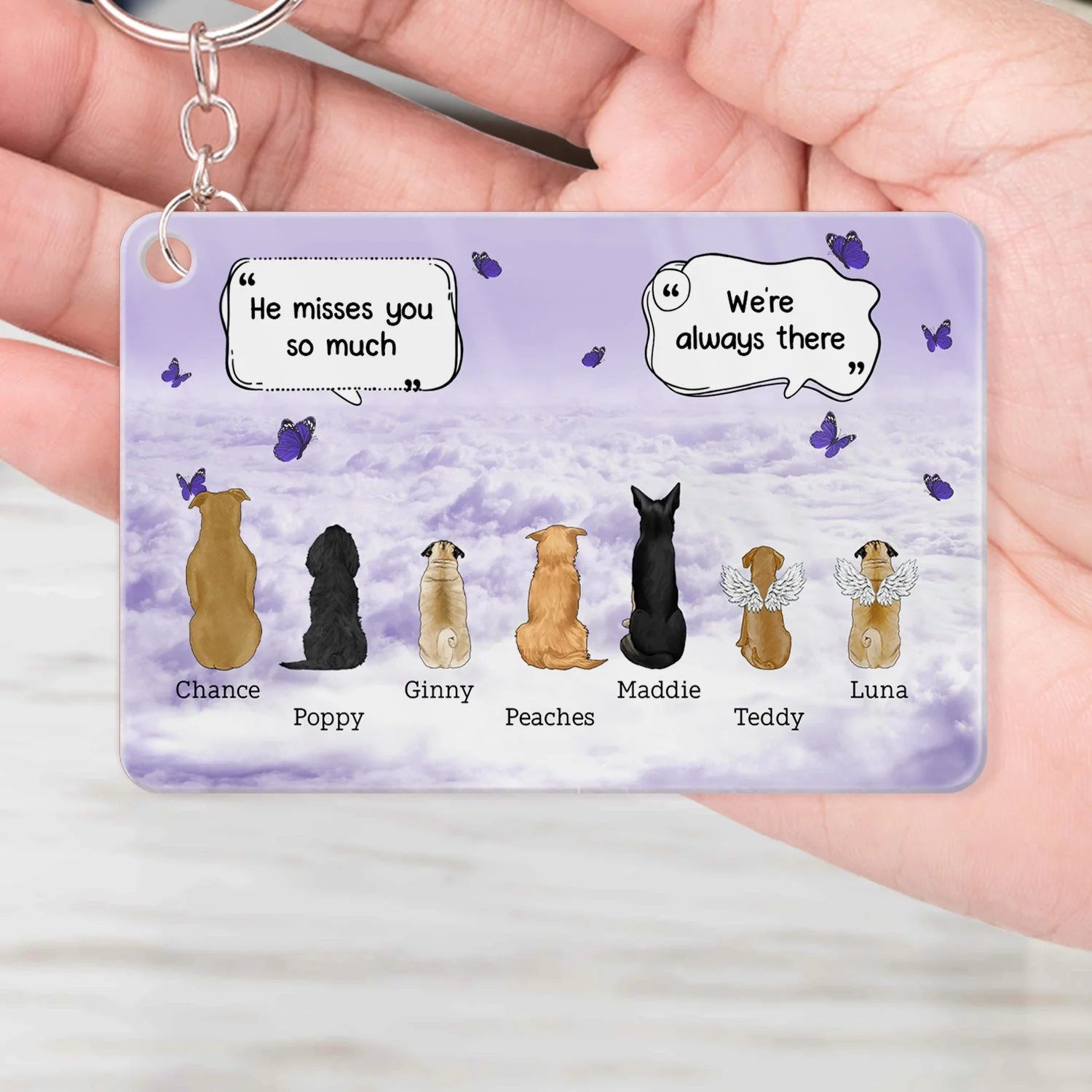 They Still Talk About You - Memorial Gift For Pet Lovers - Personalized Acrylic Keychain - Image 4