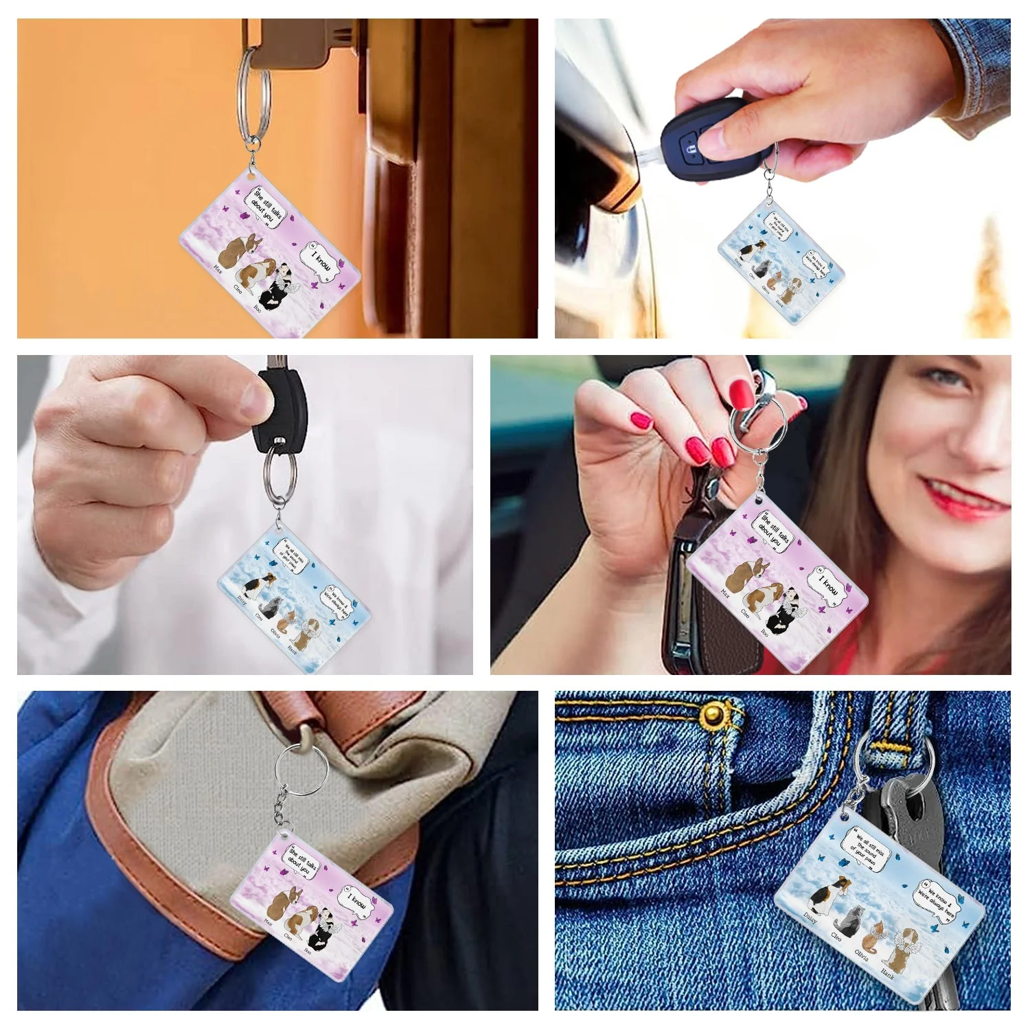 They Still Talk About You - Memorial Gift For Pet Lovers - Personalized Acrylic Keychain - Image 6