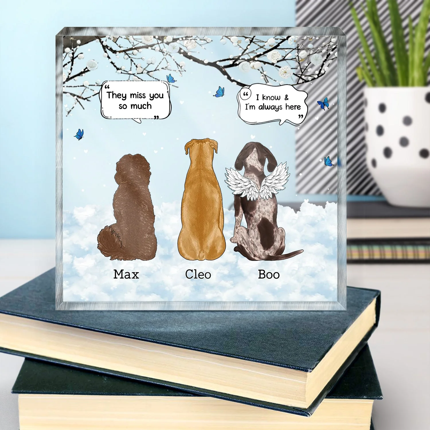 They Still Talk About You - Memorial Gift For Pet Lovers - Personalized Square Shaped Acrylic Plaque - Image 4