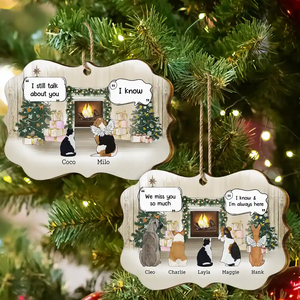 They Still Talk About You Memorial - Personalized Medallion Wooden Ornament - Image 6