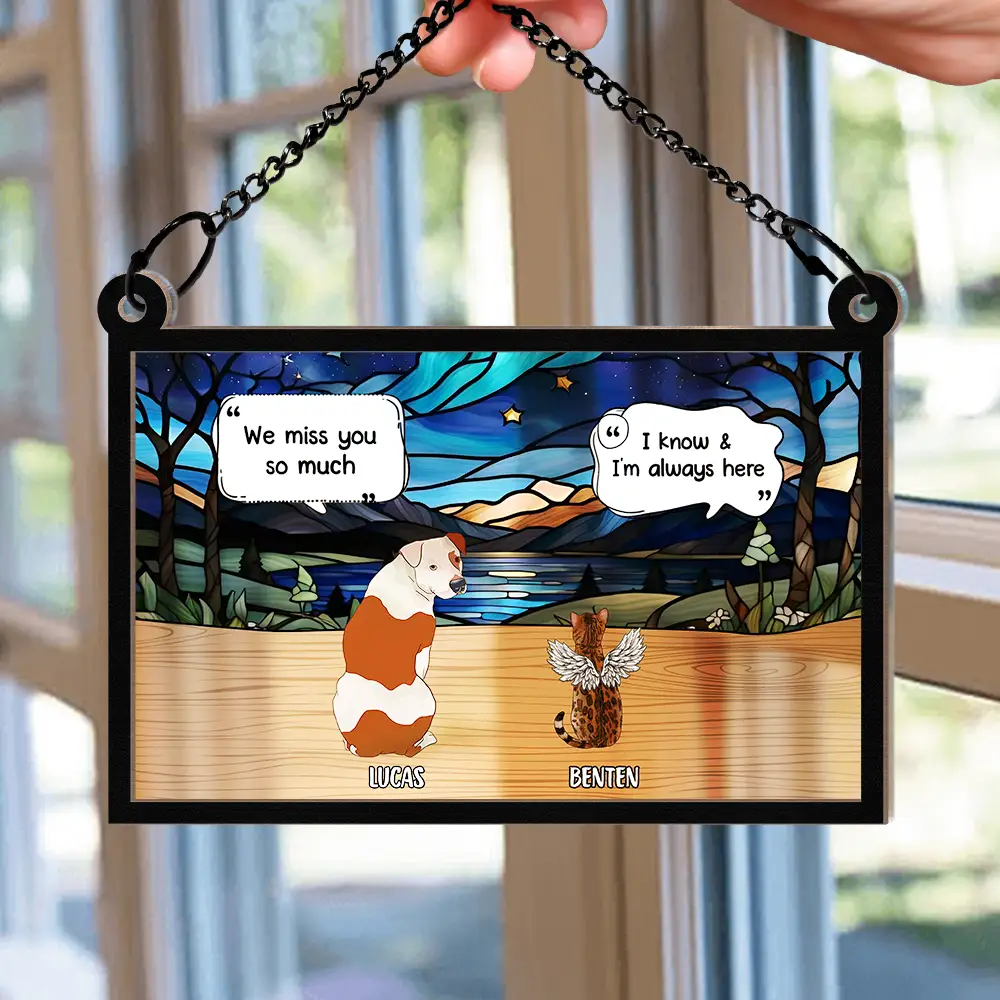 They Still Talk About You Memorial - Personalized Window Hanging Suncatcher Ornament - Image 2