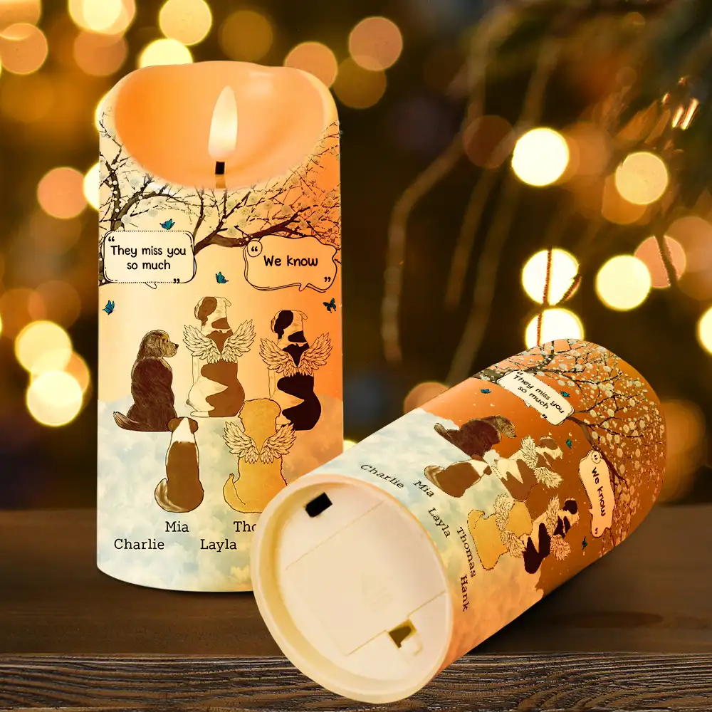 They Still Talk About You Memorial Pet Lovers - Personalized Flameless LED Candle - Image 4