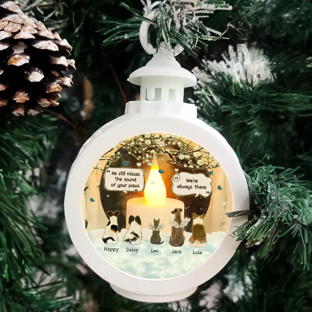 They Still Talk About You Pet Memorial - Personalized Candlelight Lantern Ornament - Image 4