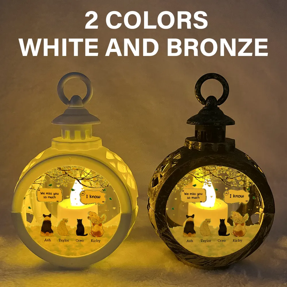 They Still Talk About You Pet Memorial - Personalized Candlelight Lantern Ornament - Image 5