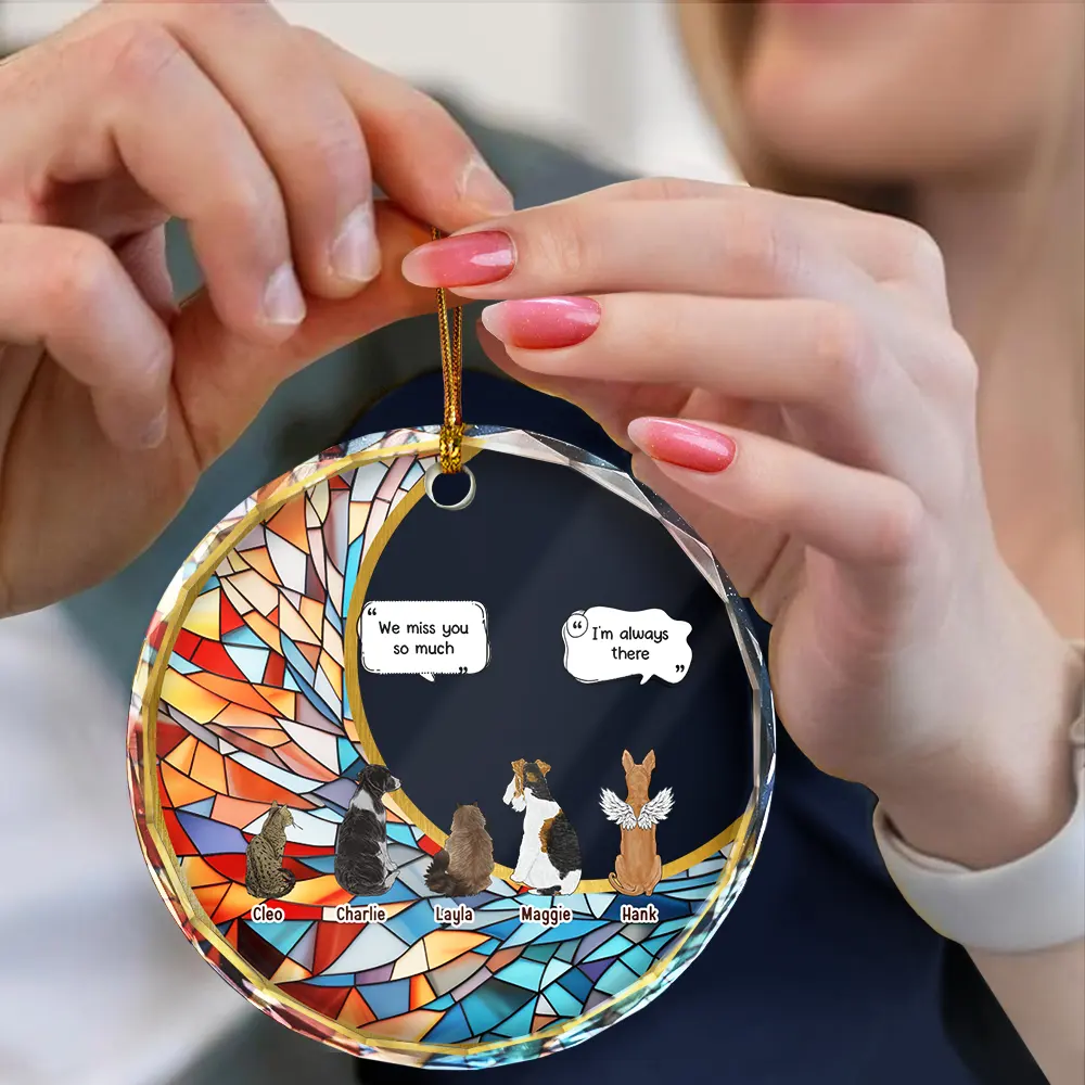 They Still Talk About You Suncatcher - Personalized Circle Glass Ornament - Image 4