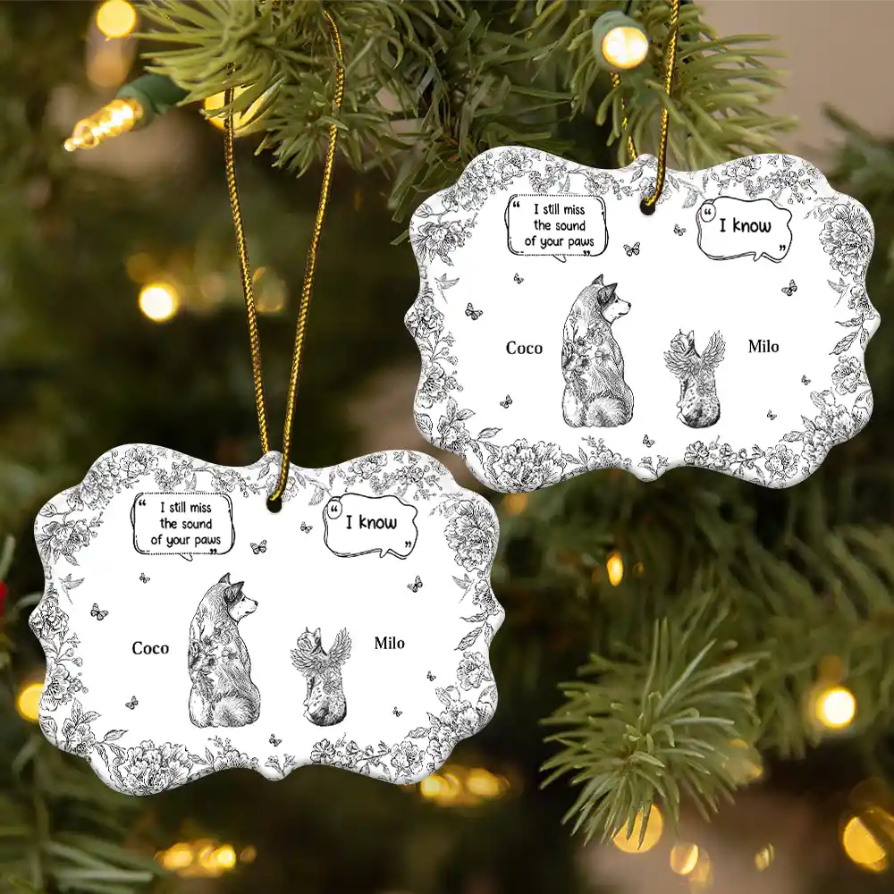 They Still Talk About You Toile - Personalized Medallion Ceramic Ornament - Image 2