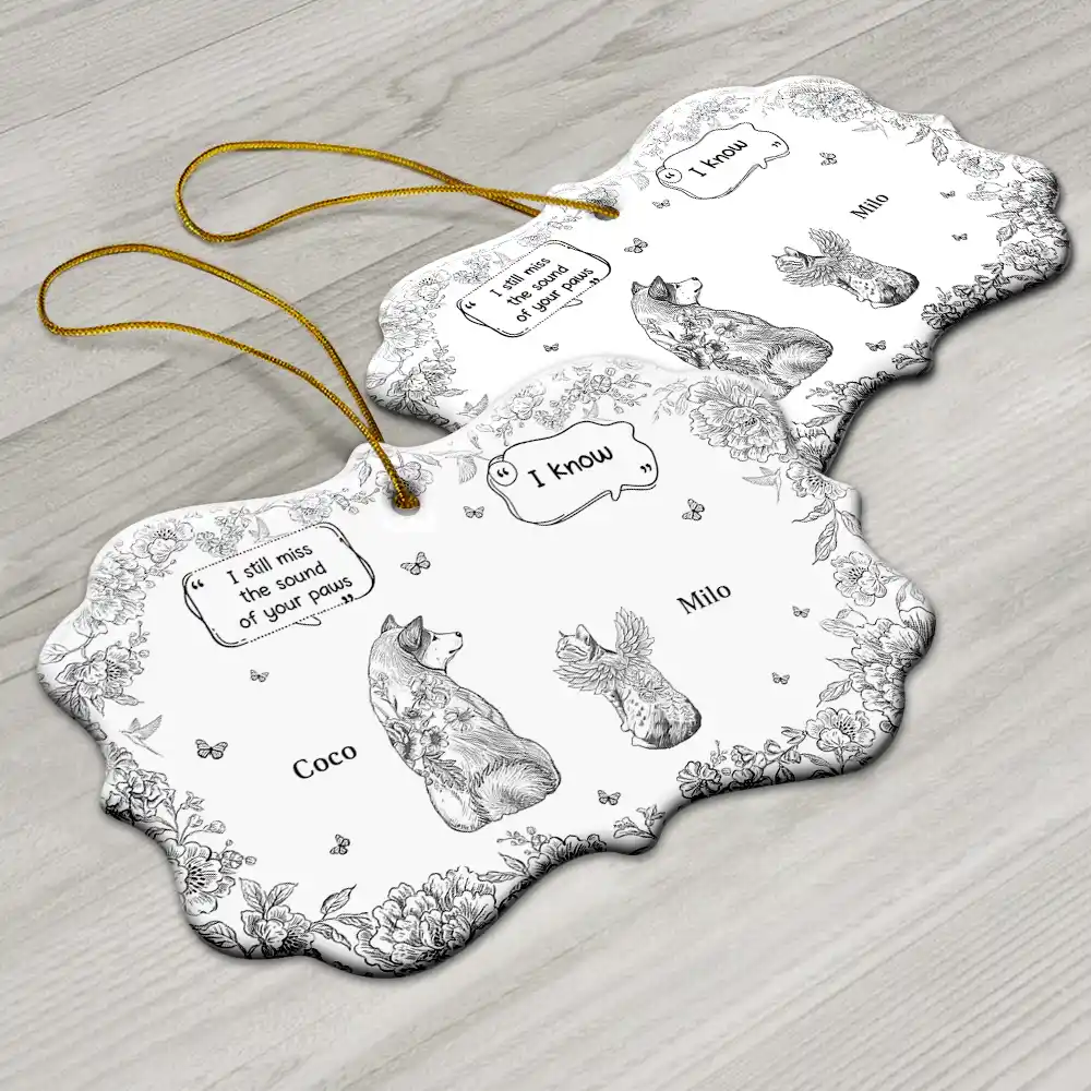 They Still Talk About You Toile - Personalized Medallion Ceramic Ornament - Image 6