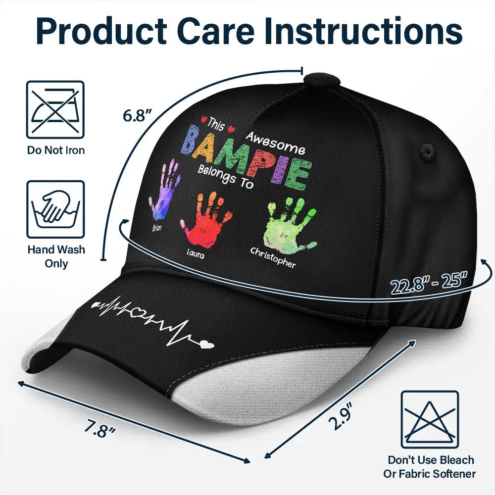 This Awesome Grandpa Dad Belongs To - Personalized Classic Cap - Image 6