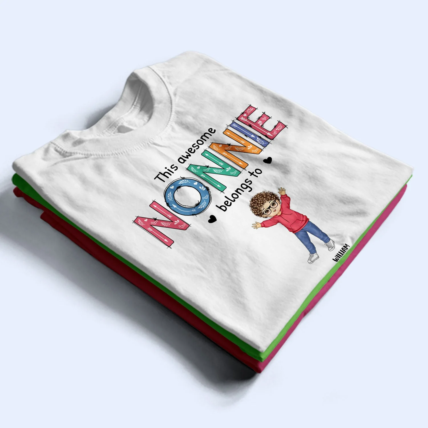 This Awesome Nana Belongs To - Gift For Mother, Grandma - Personalized T Shirt - Image 2